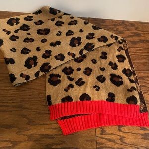 Juicy Couture leopard jacquard muffler scarf